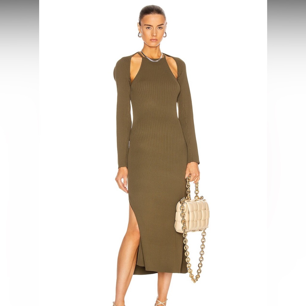 Nicholas Estela Olive Green Dress